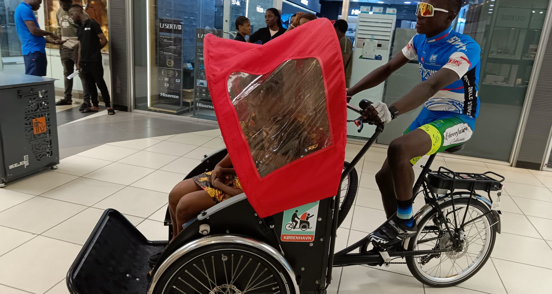 WHEN THE TRISHAW SHOWED UP AT THE IKEJA CITY MALL, IN LAGOS